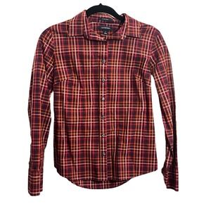 Lands’ End No Iron Supima Cotton Check Shirt SZ 2